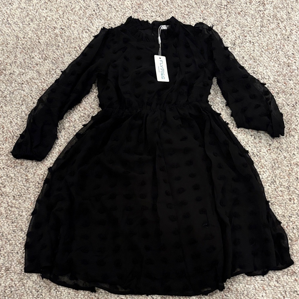 Charming Black Kids Dress.  Size 140/9/10